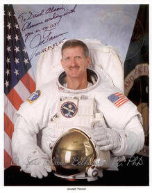 Astronaut Joe Tanner: "Pleasure working with you for NASA mission STS-123."