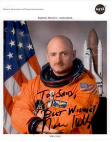 Astronaut Mark Kelly: "Best wishes."