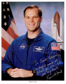 Astronaut Kevin Ford: "Wonderful work at Istres for the NASA mission STS-121."