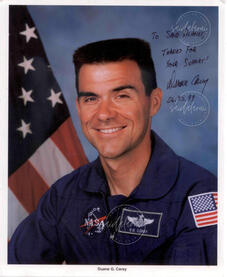Astronaut Duane Care: "Thanks for your support".